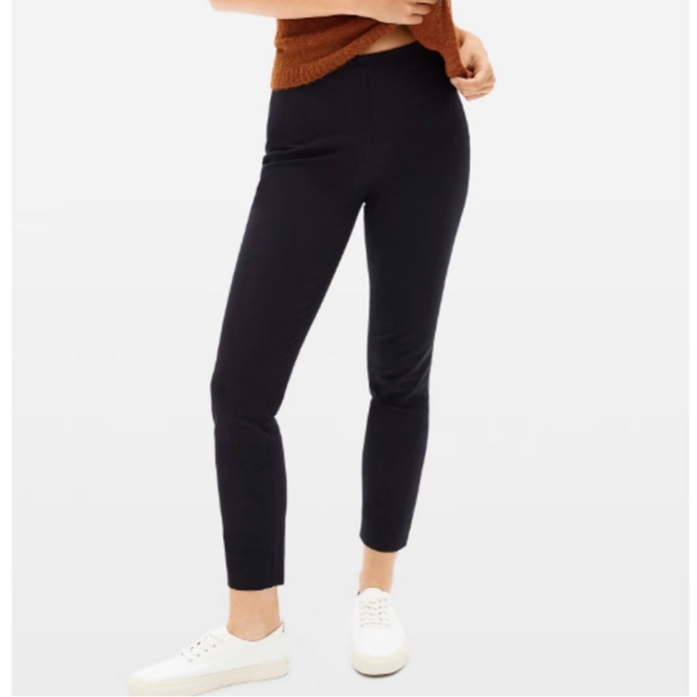 Everlane The Side-Zip Stretch Cotton Black Pants Size 6